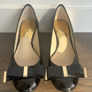 Michael Kors Patent Black Heels, Size 9